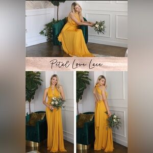 Yellow Convertible Infinity Maternity Maxi Dress XL/XXL NWT